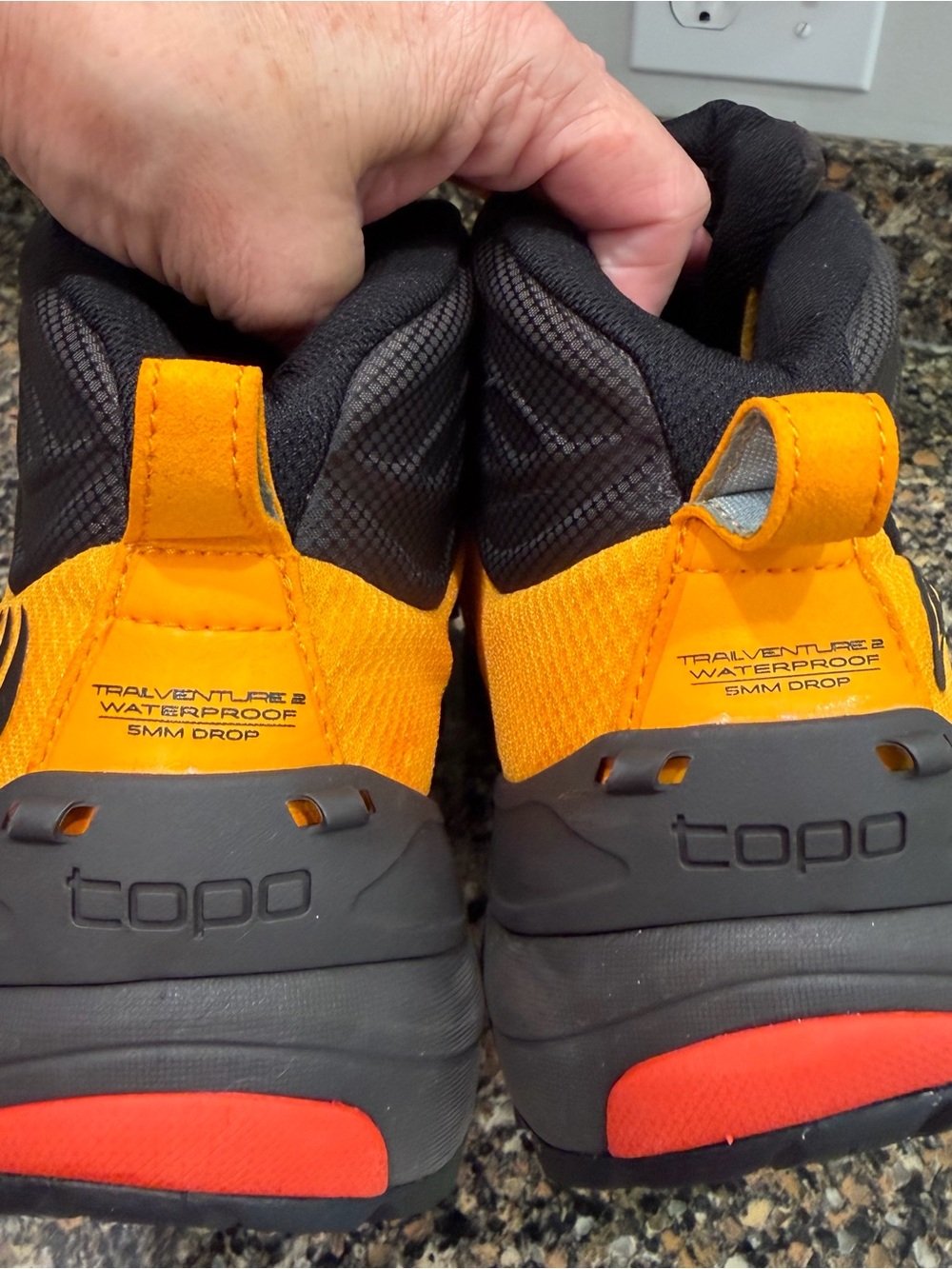 Topo trailventure 2 Yellow and Red Trail Hiking Boot size 13 - Picture 3 of 10